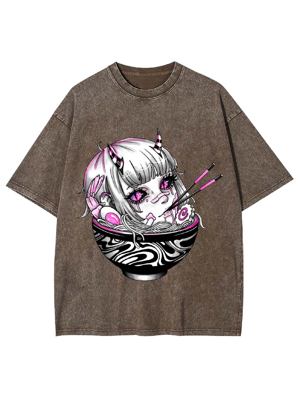 Demon in the Ramen Bowl Washed Tshirt