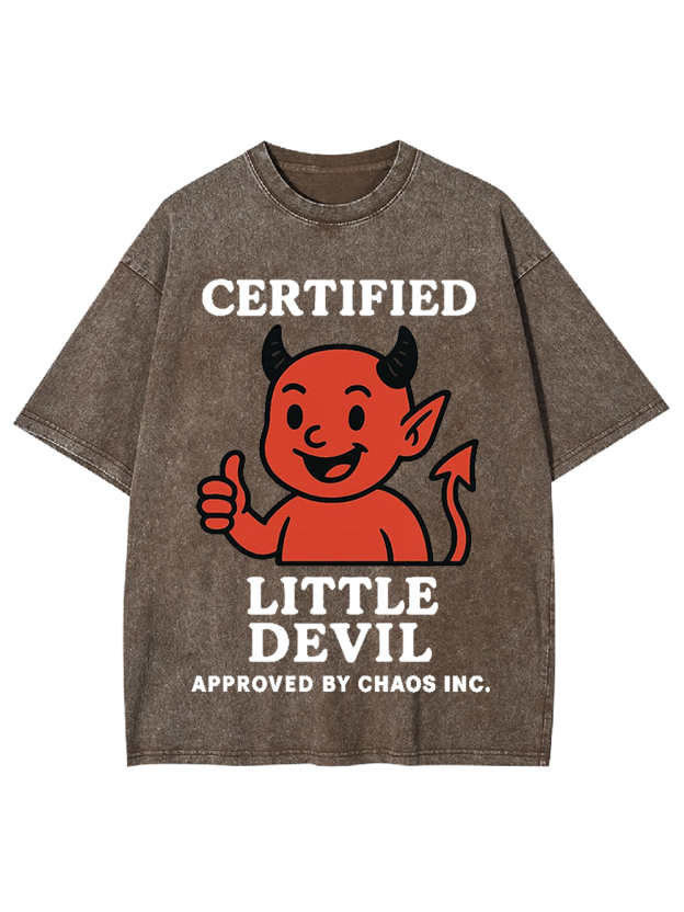 Certified Little Devil Washed Tshirt