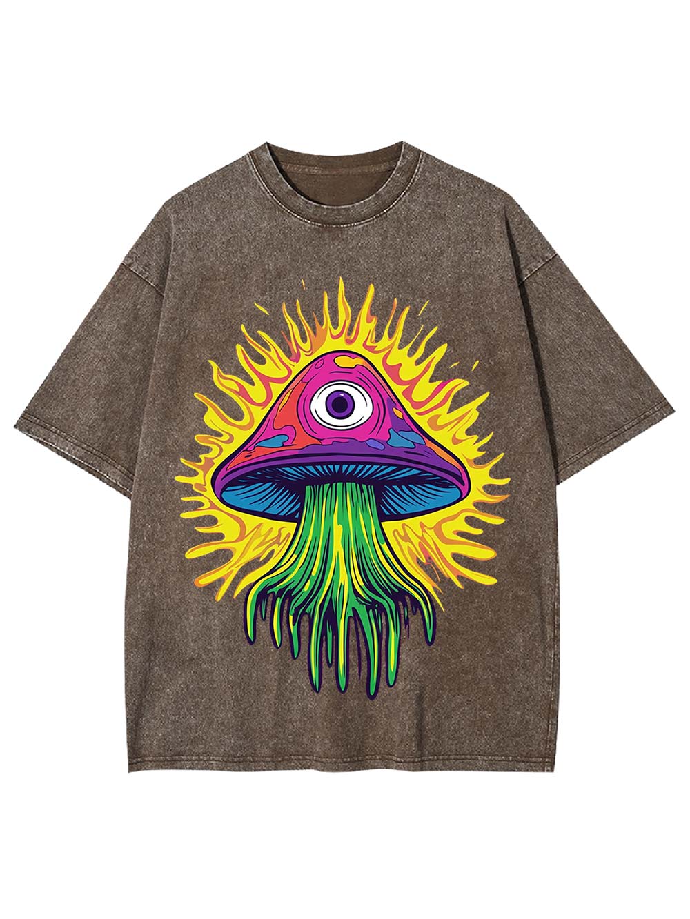 Trippy mushroom Washed Tshirt