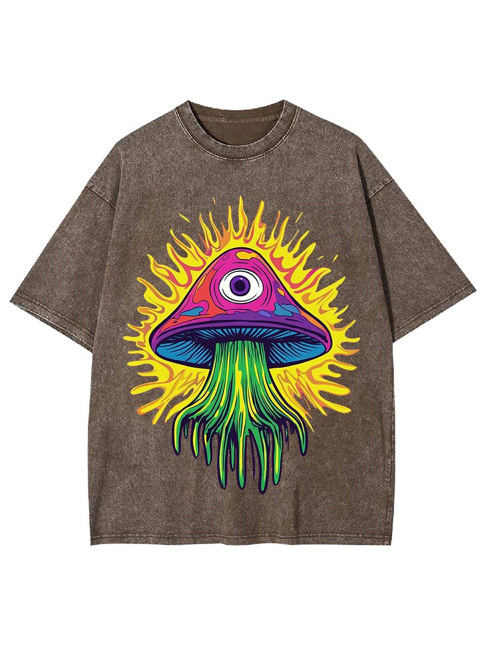 Trippy mushroom Washed Tshirt