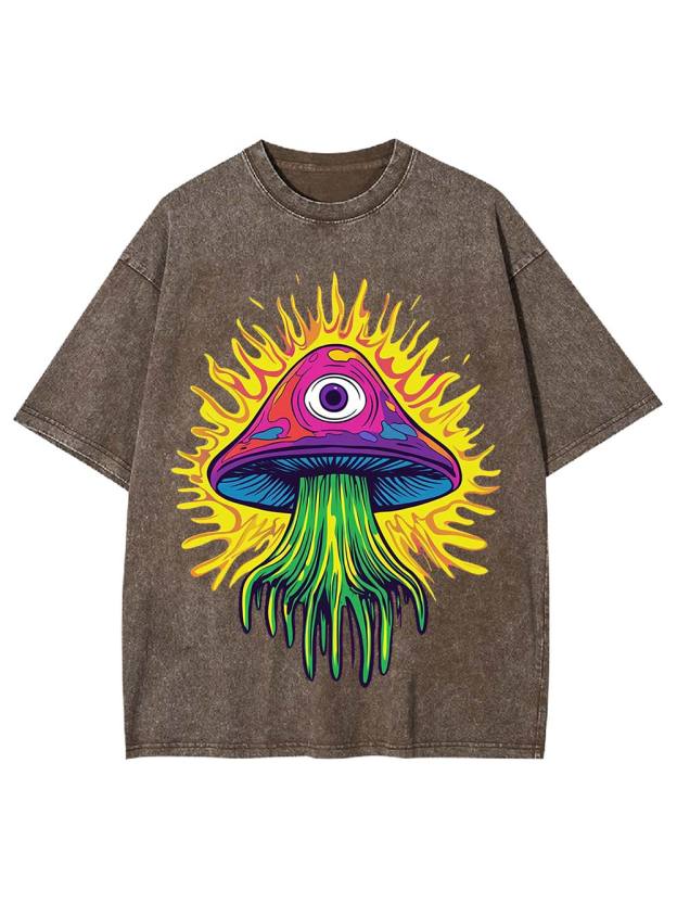 Trippy mushroom Washed Tshirt