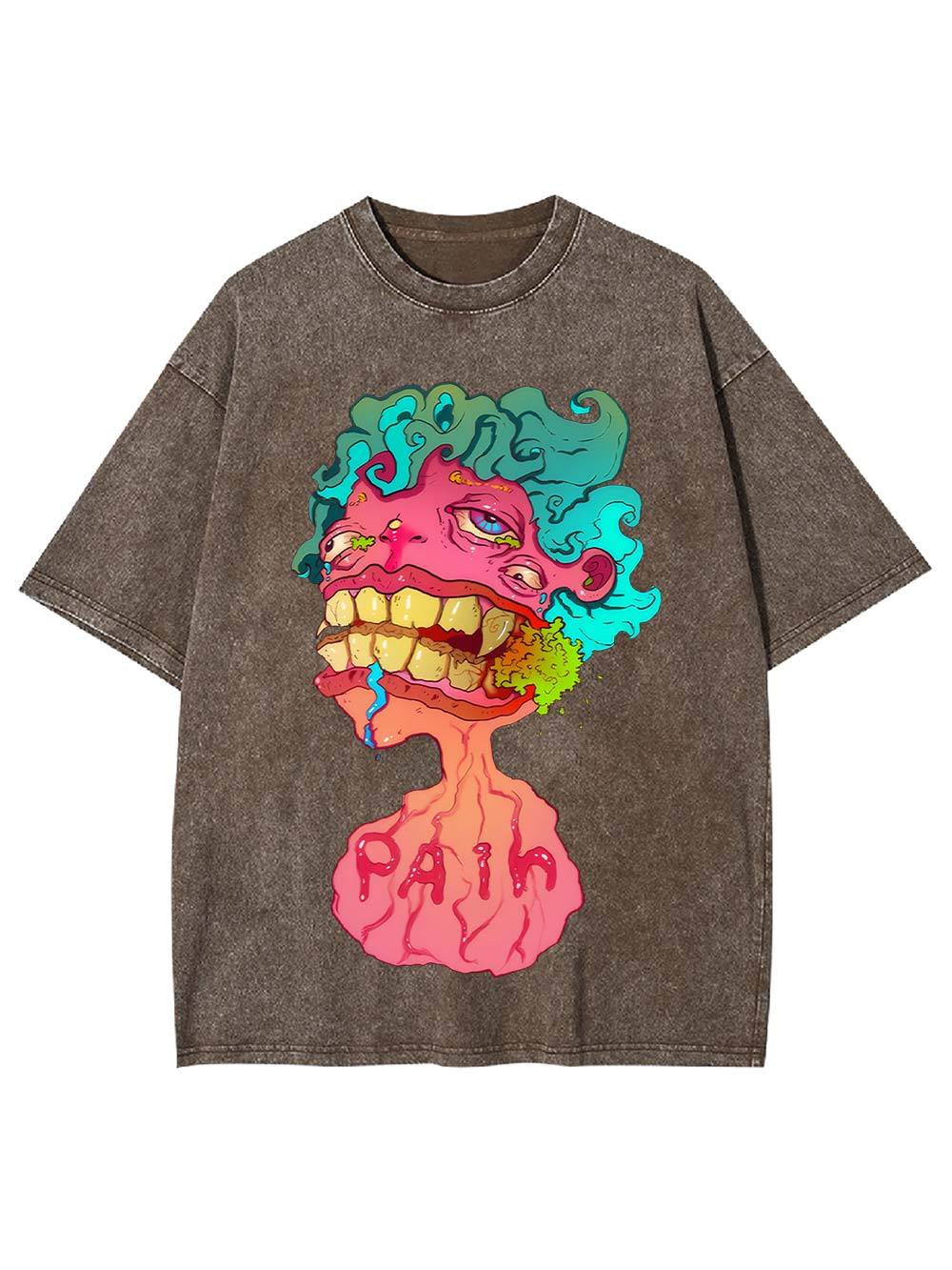 Colorful Chaos of Pain Washed Tshirt