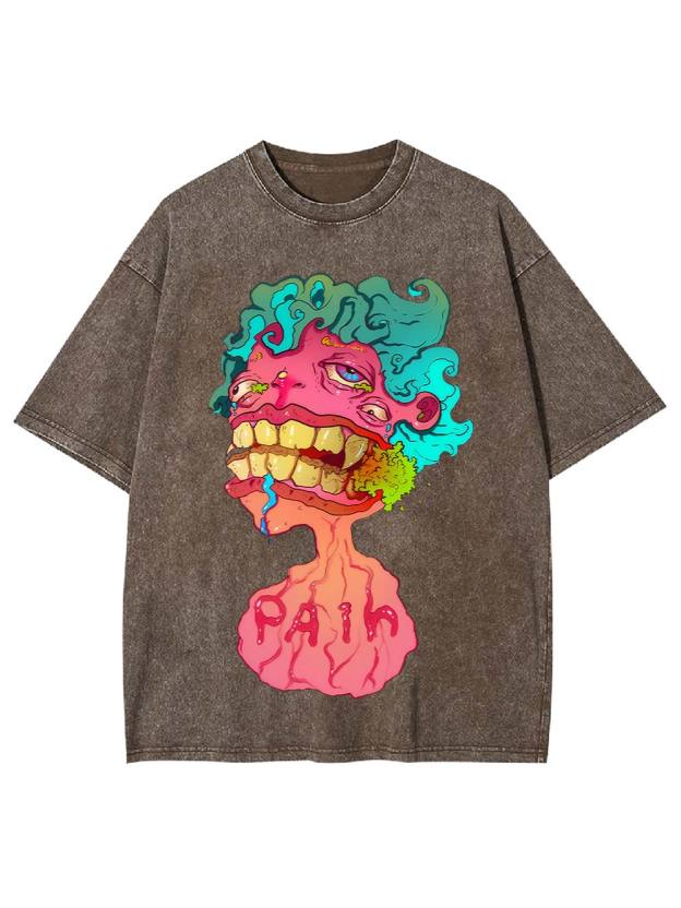 Colorful Chaos of Pain Washed Tshirt