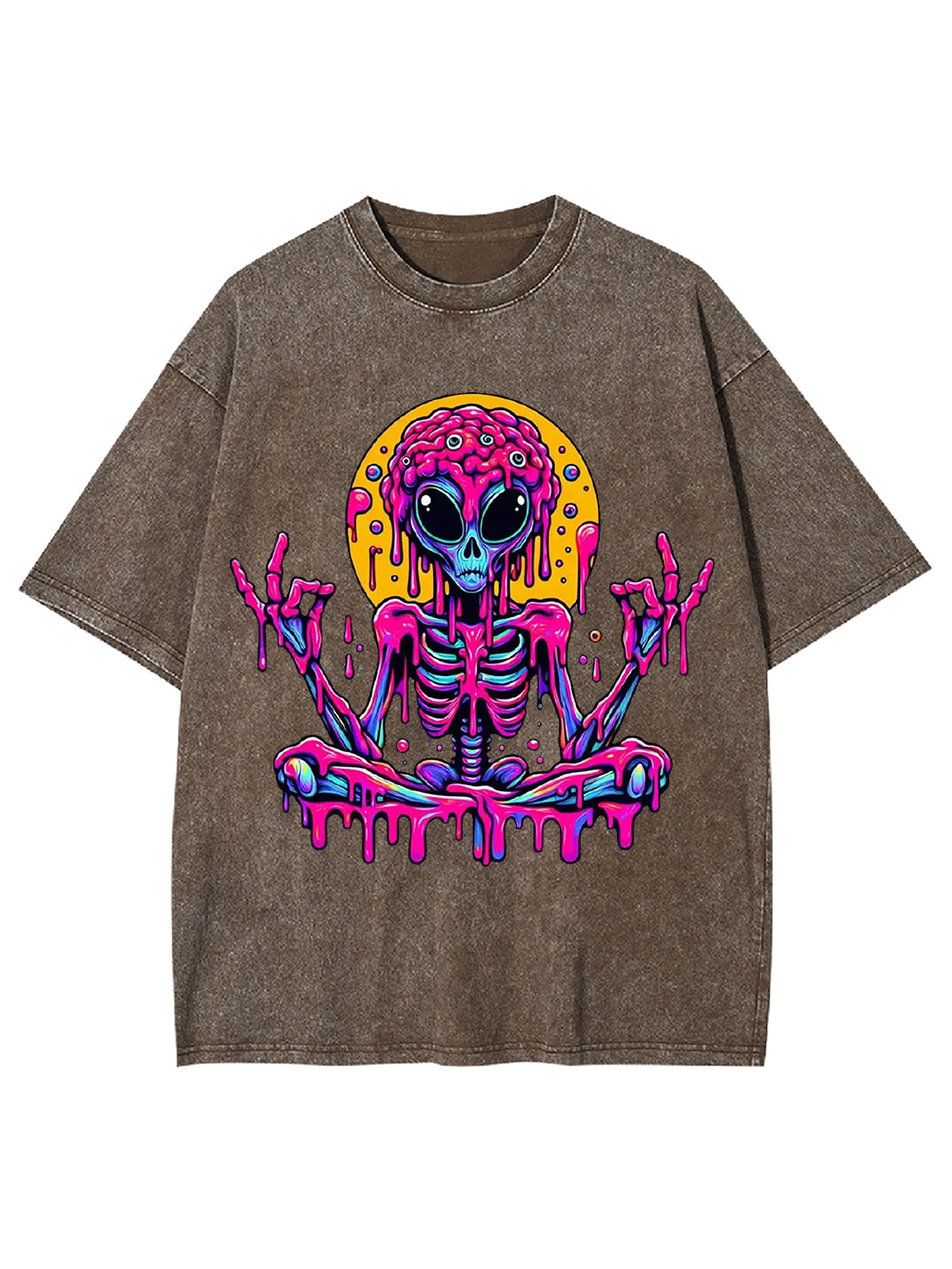 Melting Alien Zen Washed Tshirt