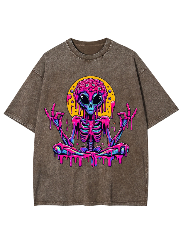 Melting Alien Zen Washed Tshirt