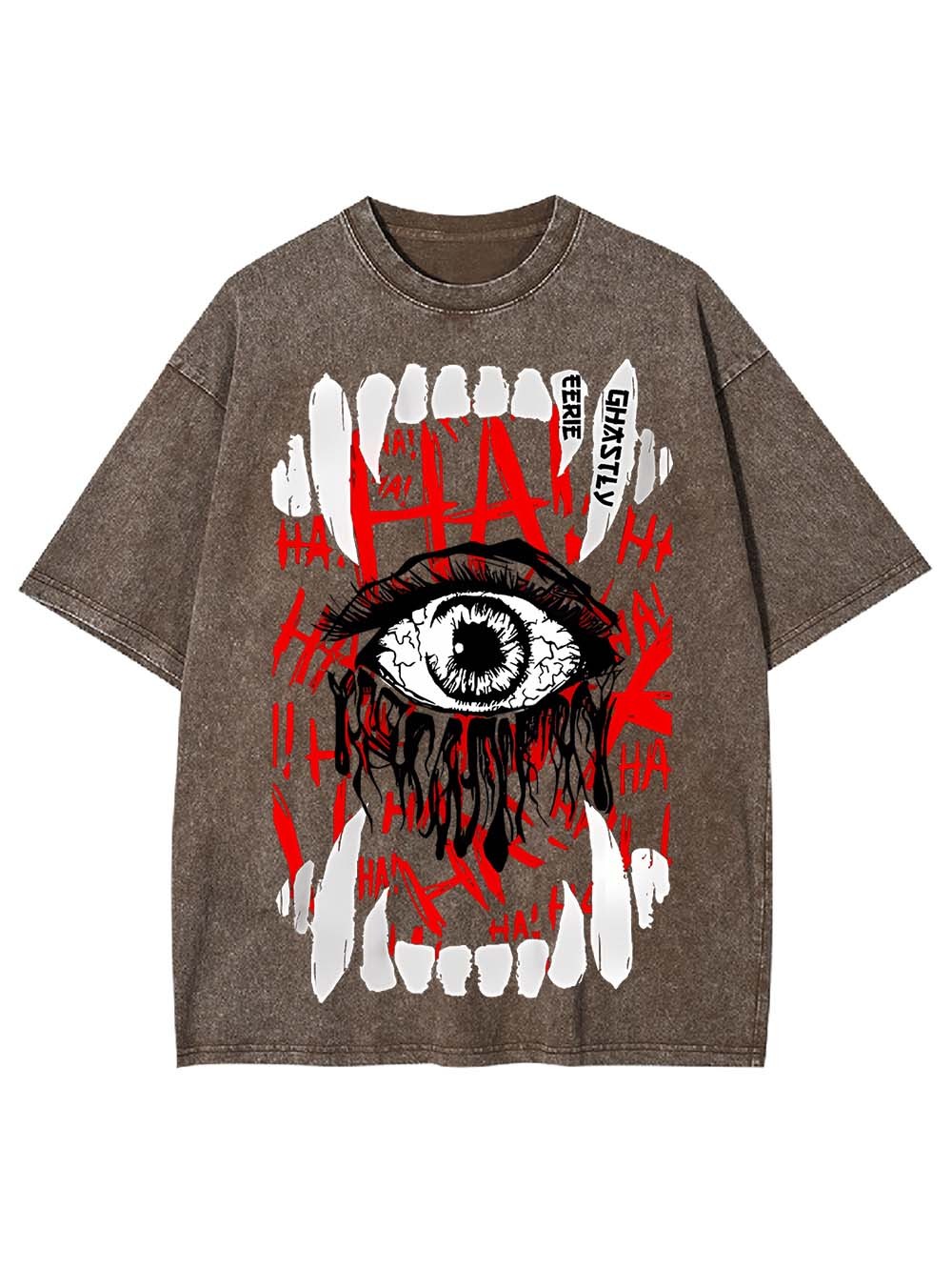 Eye Of Madness Washed Tshirt-ClassyOutlaw Sale