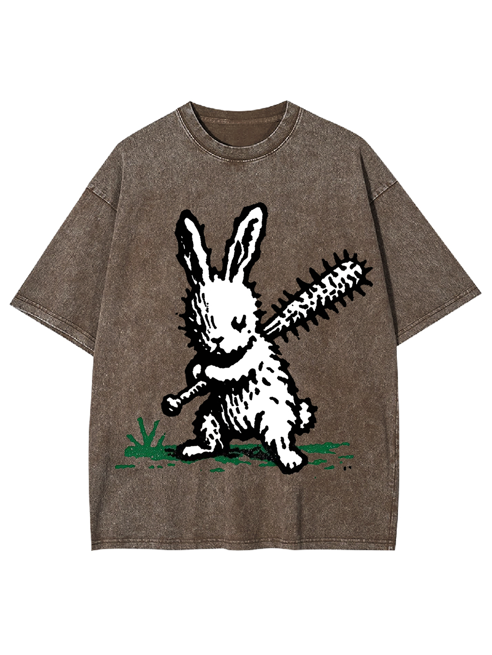 Spiky Bat Bunny Washed Tshirt-ClassyOutlaw Sale