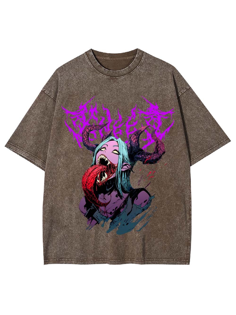 Demonic Elegance Unleashed Washed Tshirt