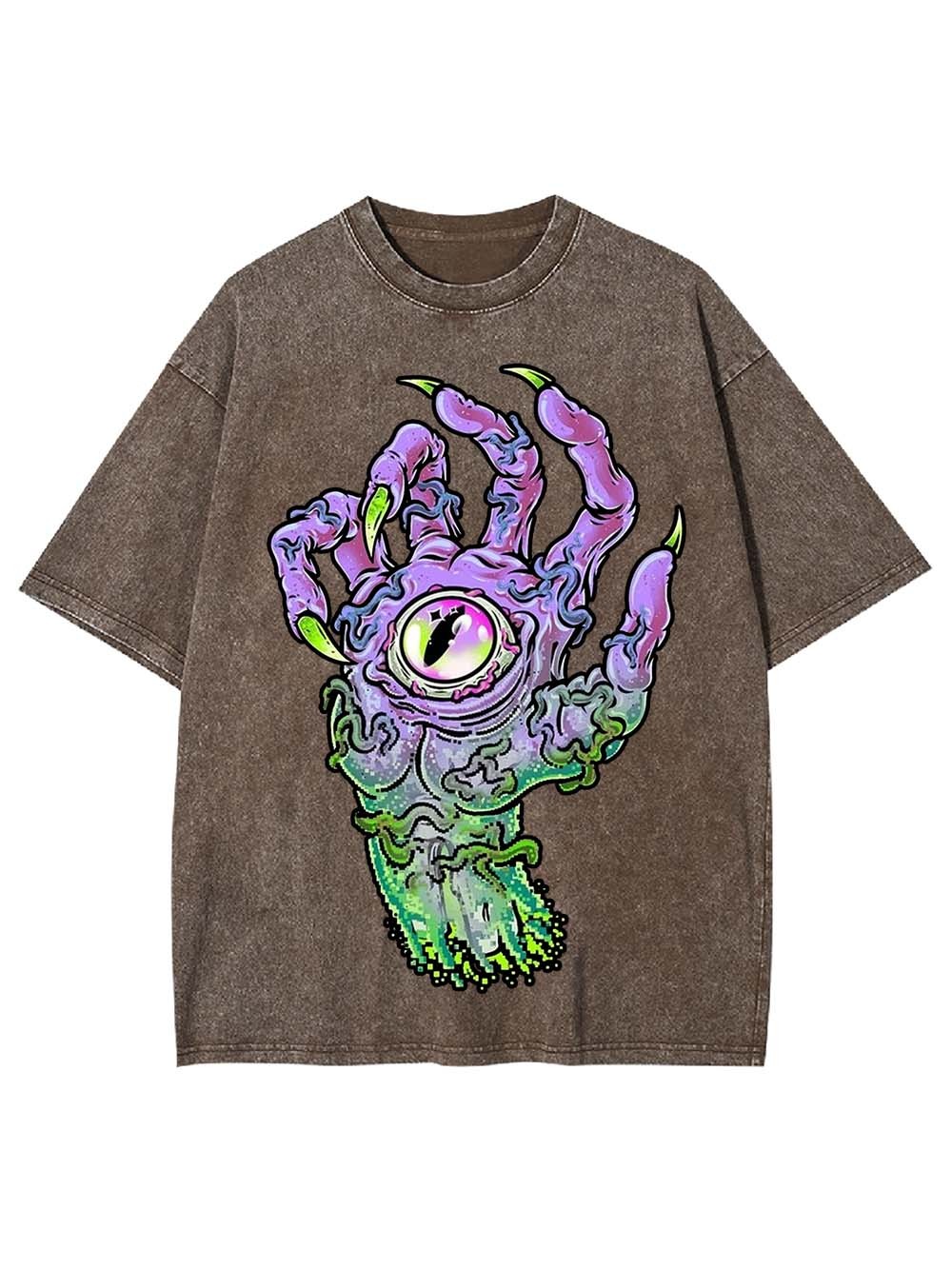 Eye Of The Cursed Hand Washed Tshirt-ClassyOutlaw Sale