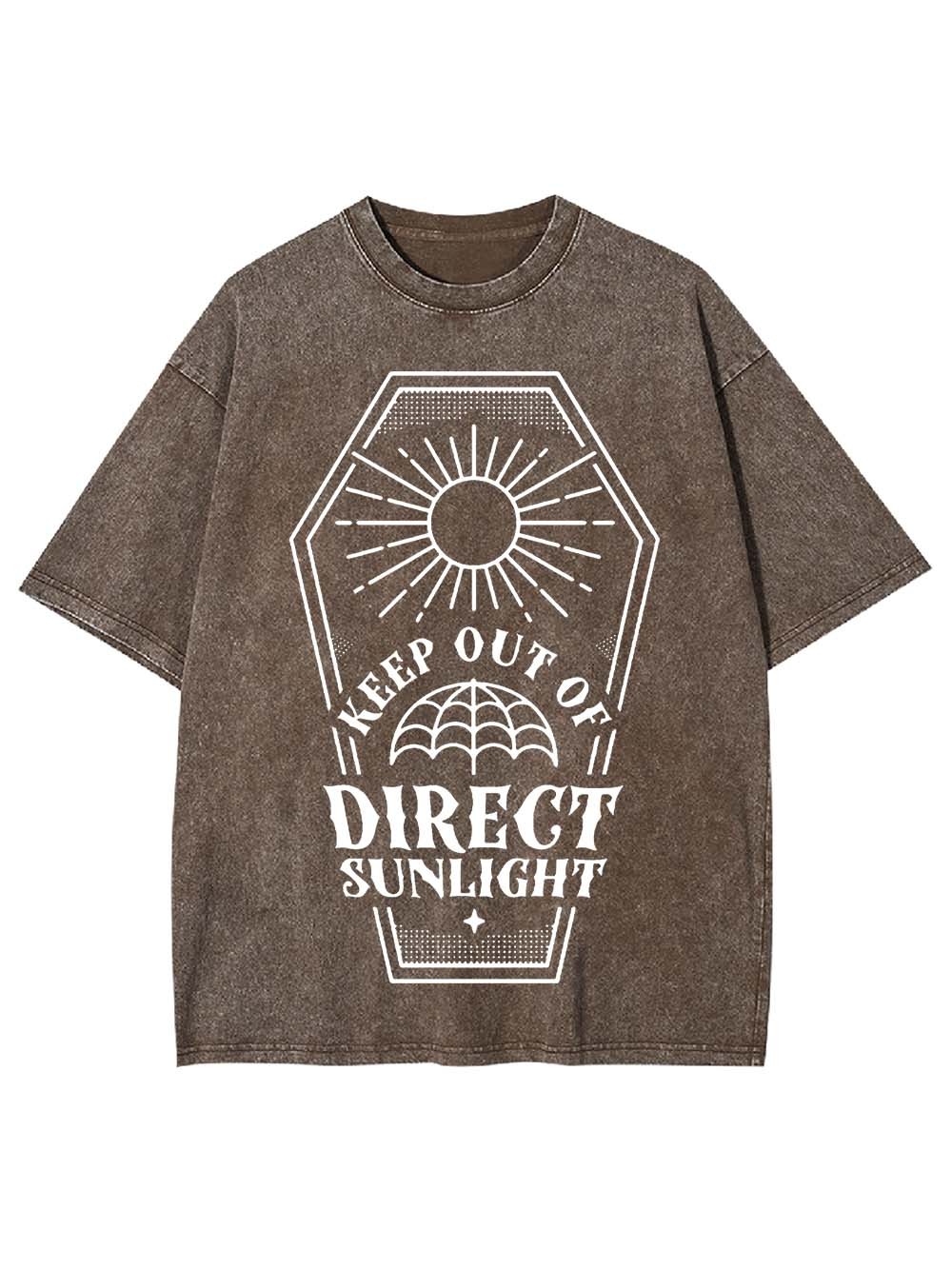 Keep Out Of Diregt Sunlight Washed Tshirt