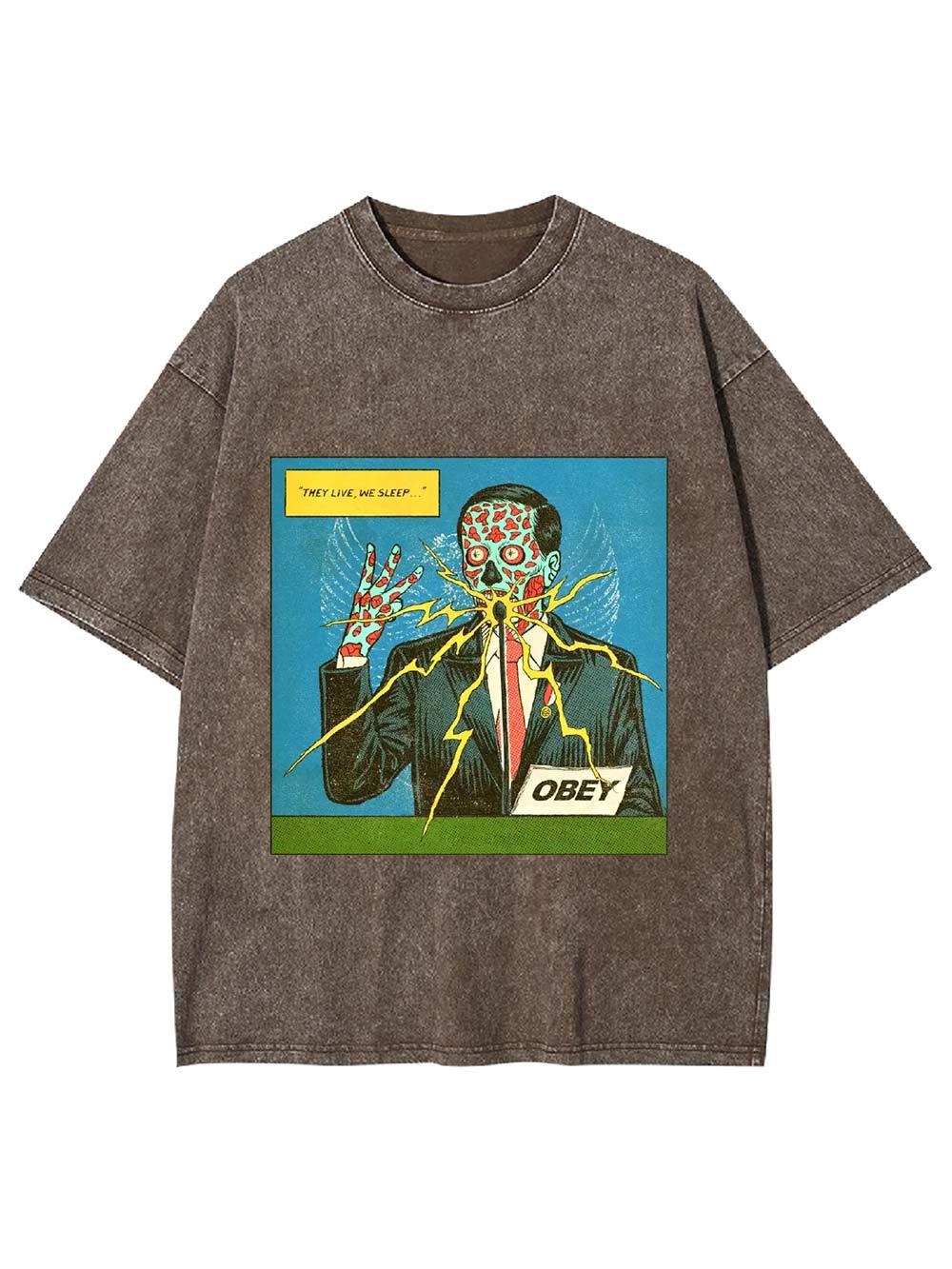 They Live, We Sleep Washed Tshirt