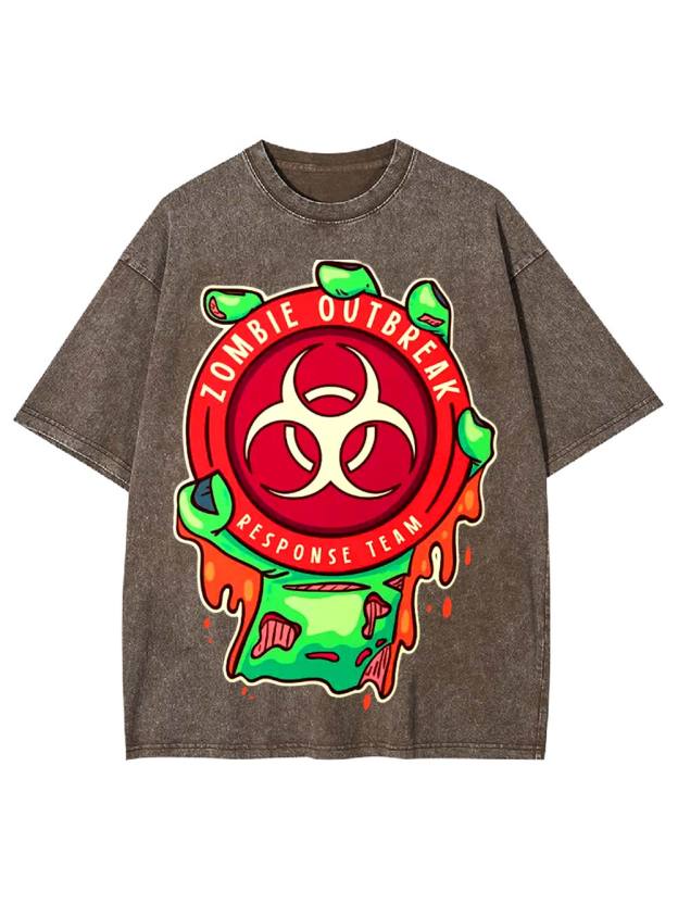 Zombie Outbreak   Response Team   Washed Tshirt