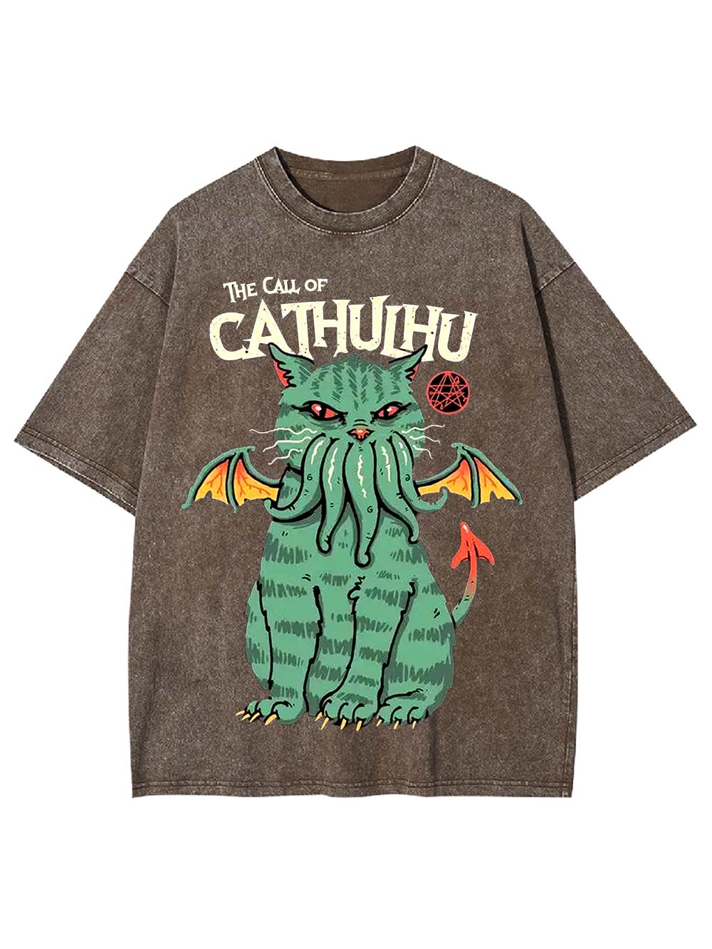 The Call of Cathulhu Washed Tshirt