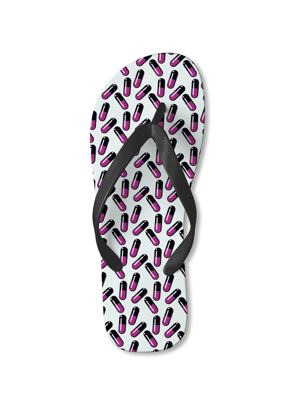 Vibrant Capsule Pattern FLIP FLOPS