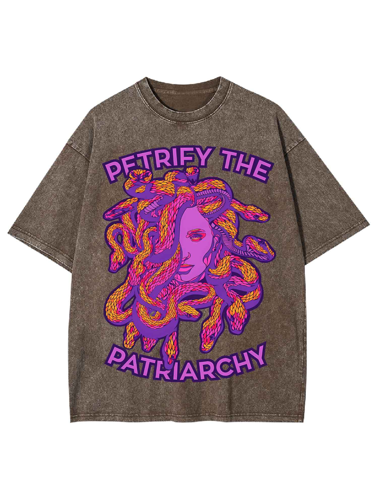 PETRIFY THE PATRIARCHY WASHED TSHIRT-ClassyOutlaw Sale