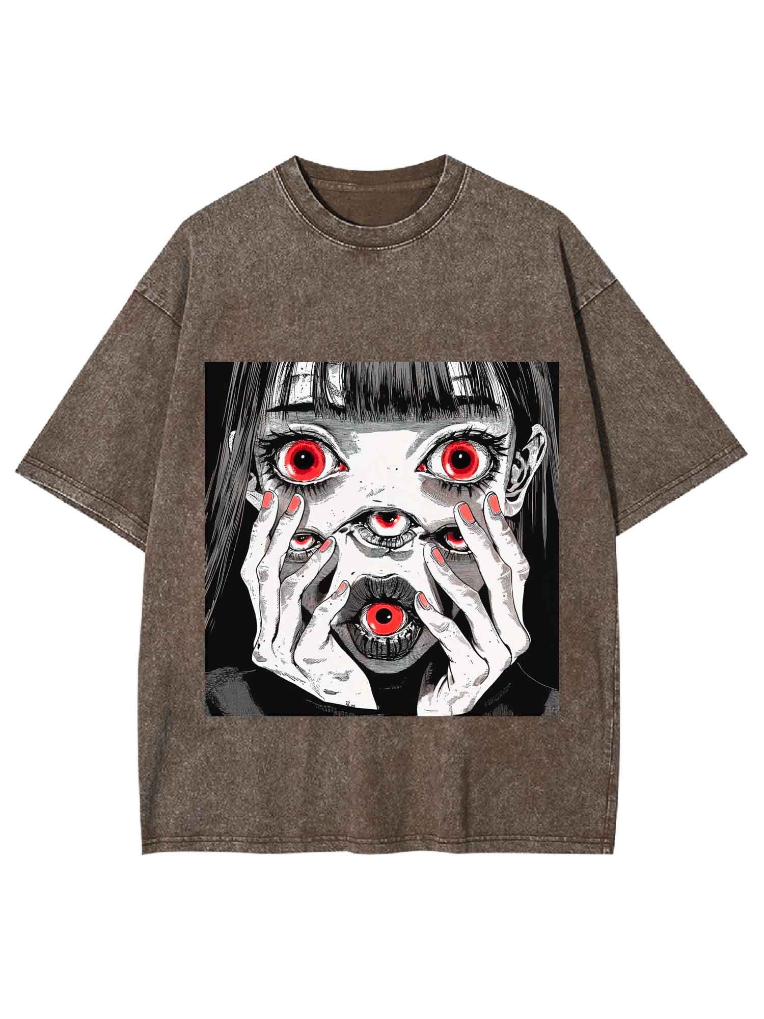 Girl Of Eyeballs Washed Tshirt
