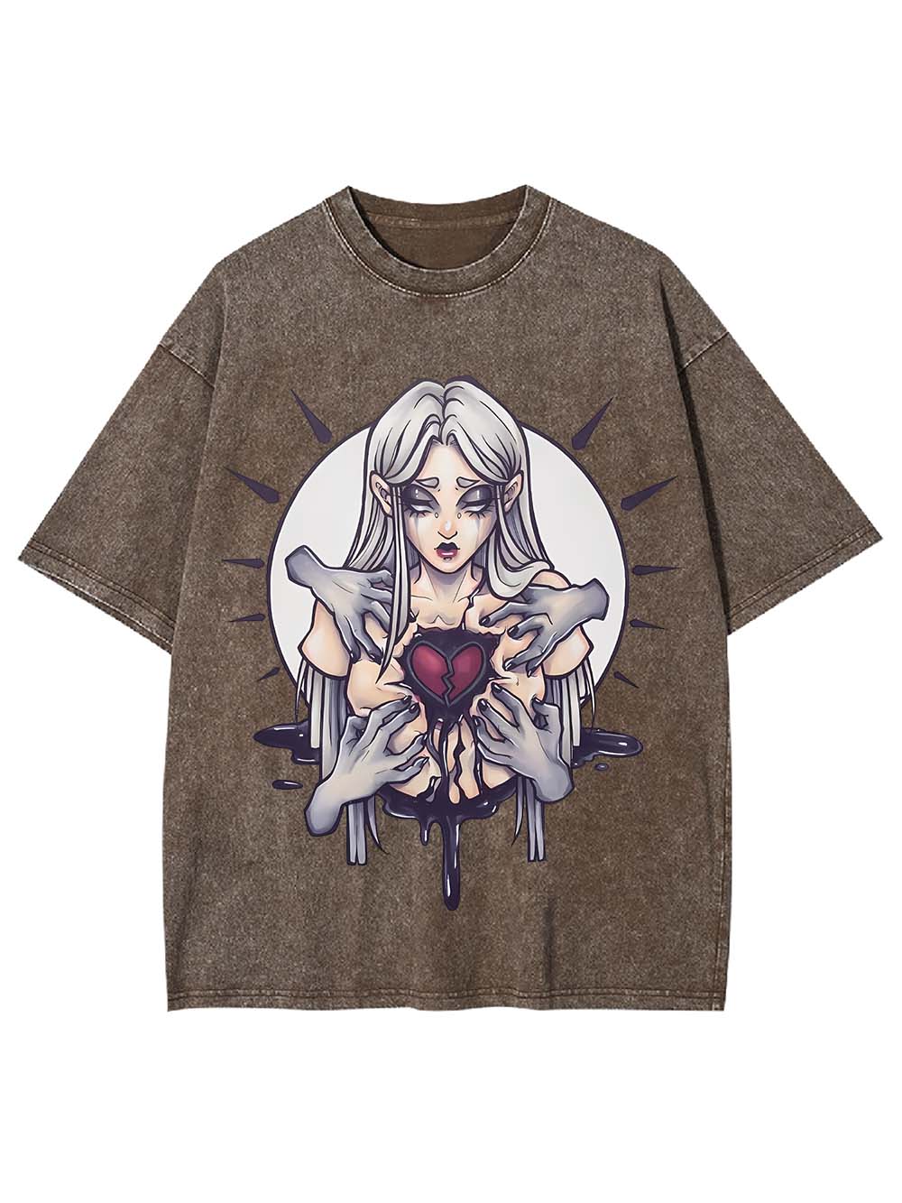 BROKEN HEART GRASP WASHED TSHIRT