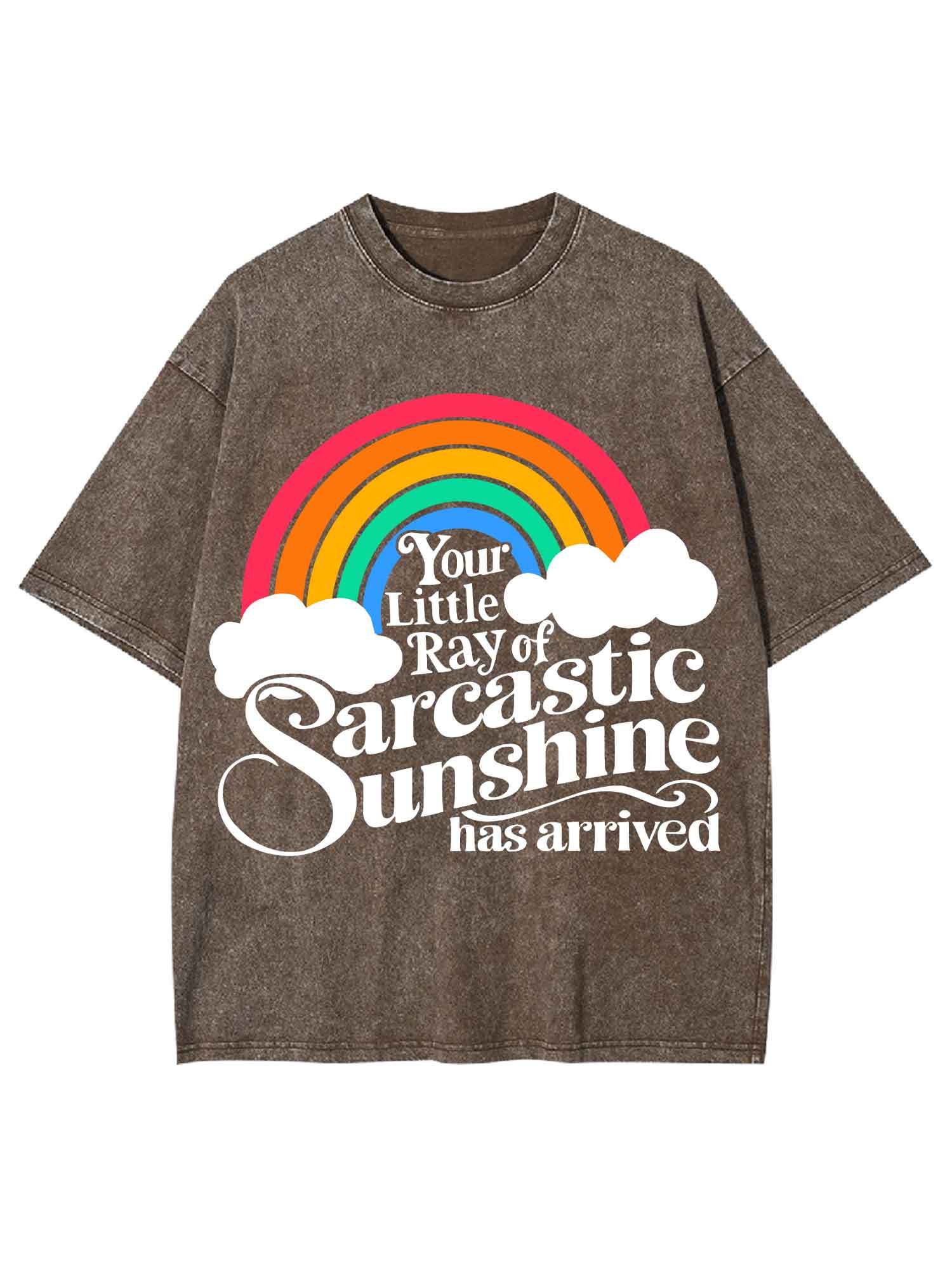 Your Little Ray Of Sarcastic Sunshine Has Arrived Washed Tshirt