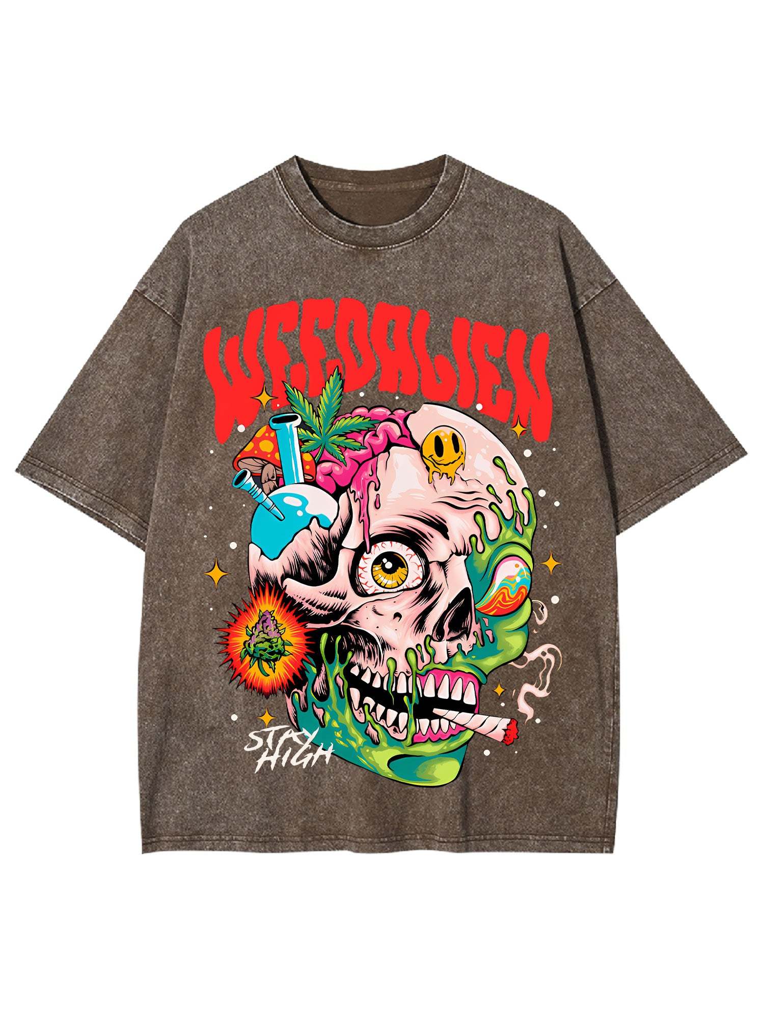 Weedalien Washed Tshirt