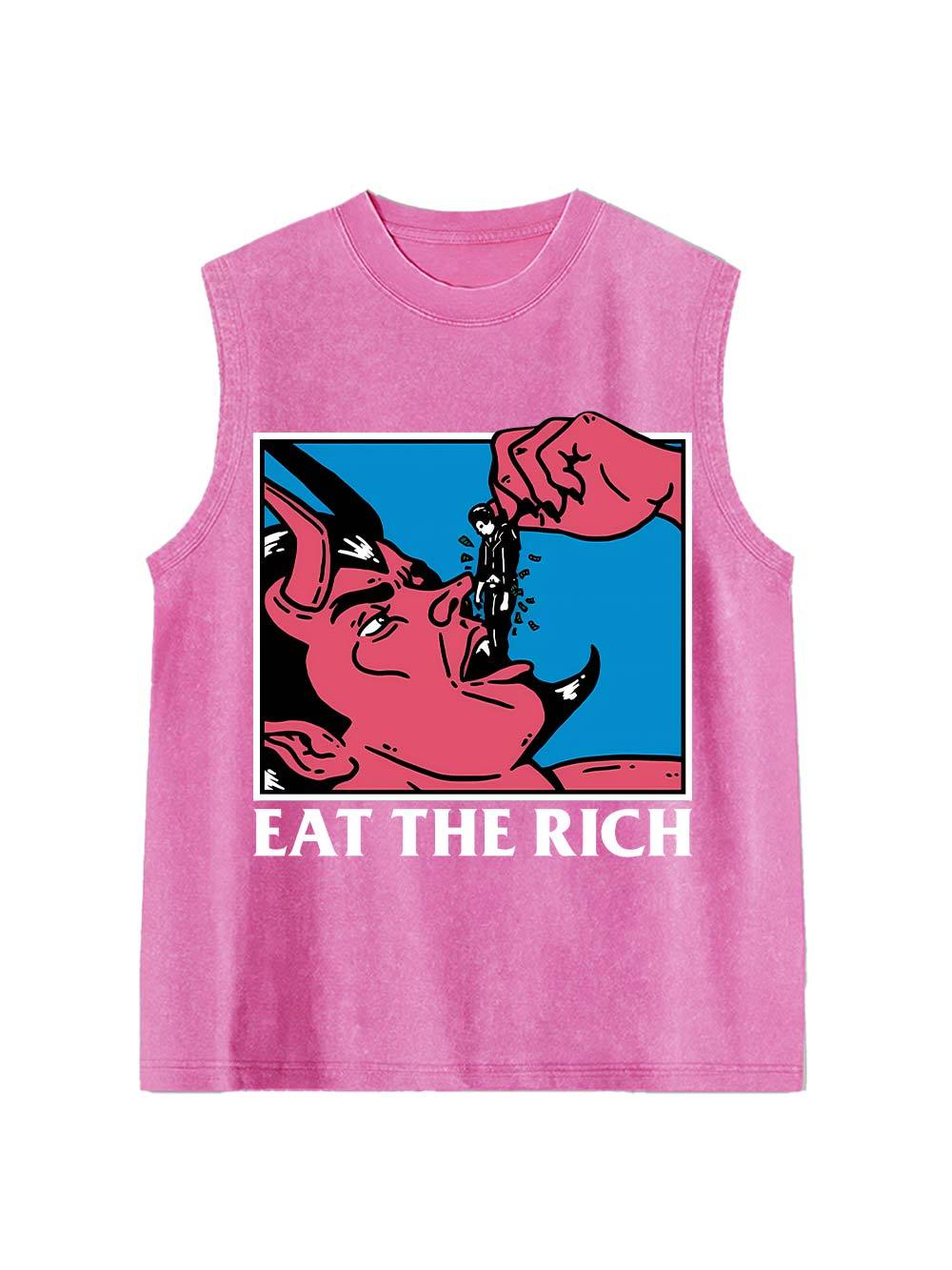 Eat The Rich Washed Tank Top