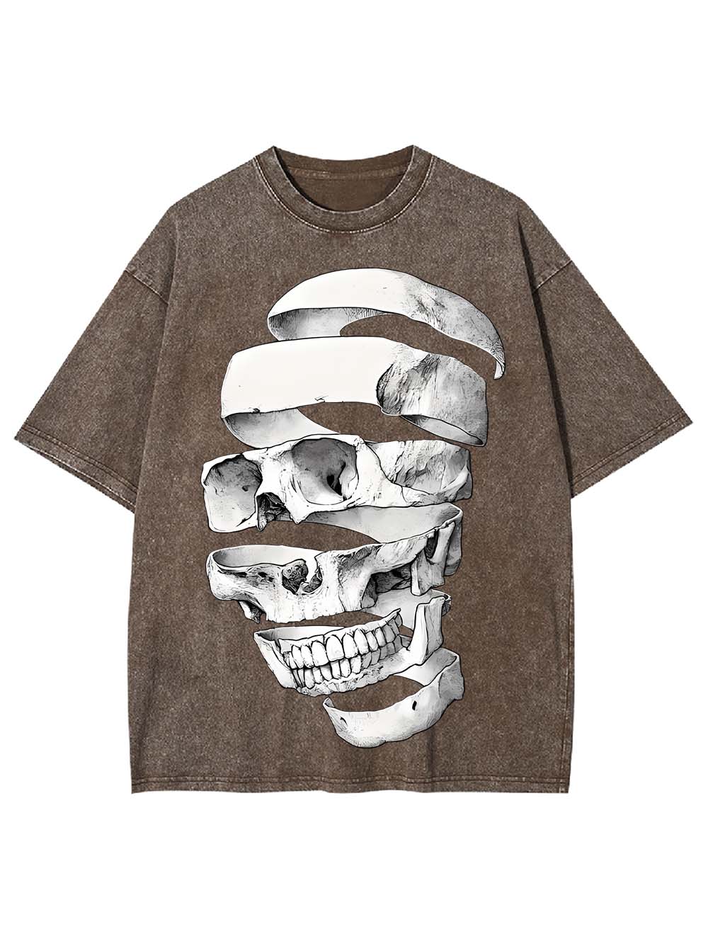 FRAGMENTED SKULL WASHED TSHIRT