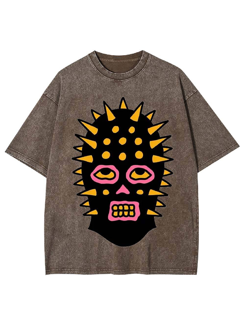 Spiked Mask Washed Tshirt
