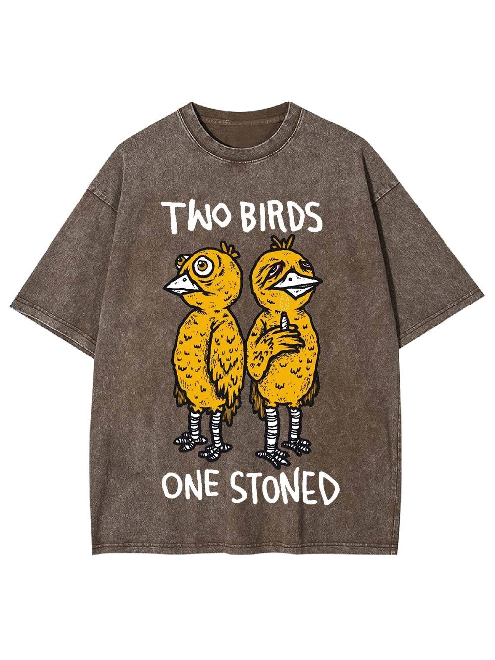 Two Birds One Stoned Washed Tshirt