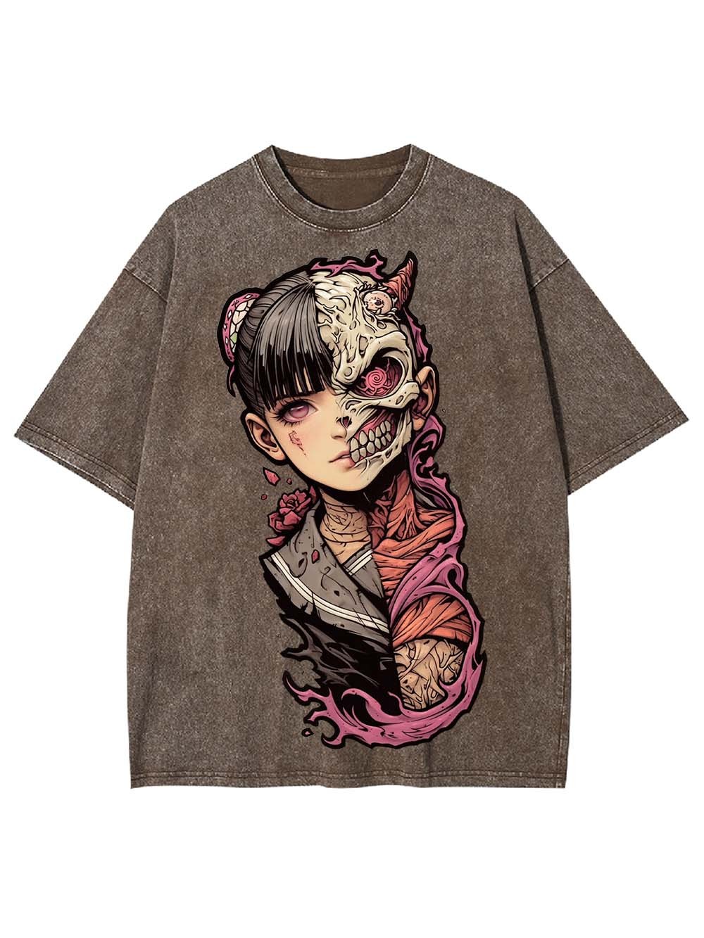 HALF DEMON, HALF HUMAN WASHED TSHIRT