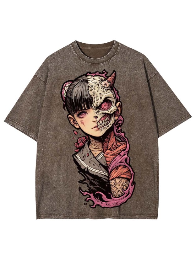 HALF DEMON, HALF HUMAN WASHED TSHIRT