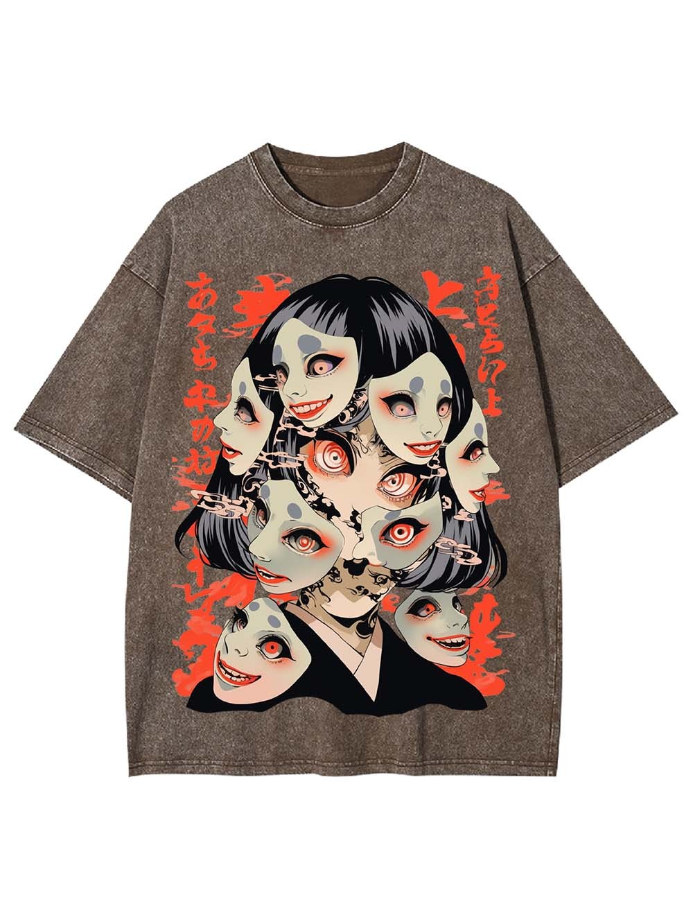 FACES OF CHAOS WASHED TSHIRT