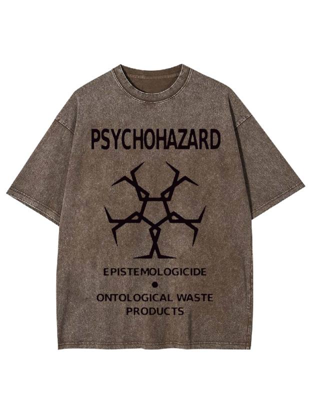 Psychohazard Warning Washed Tshirt