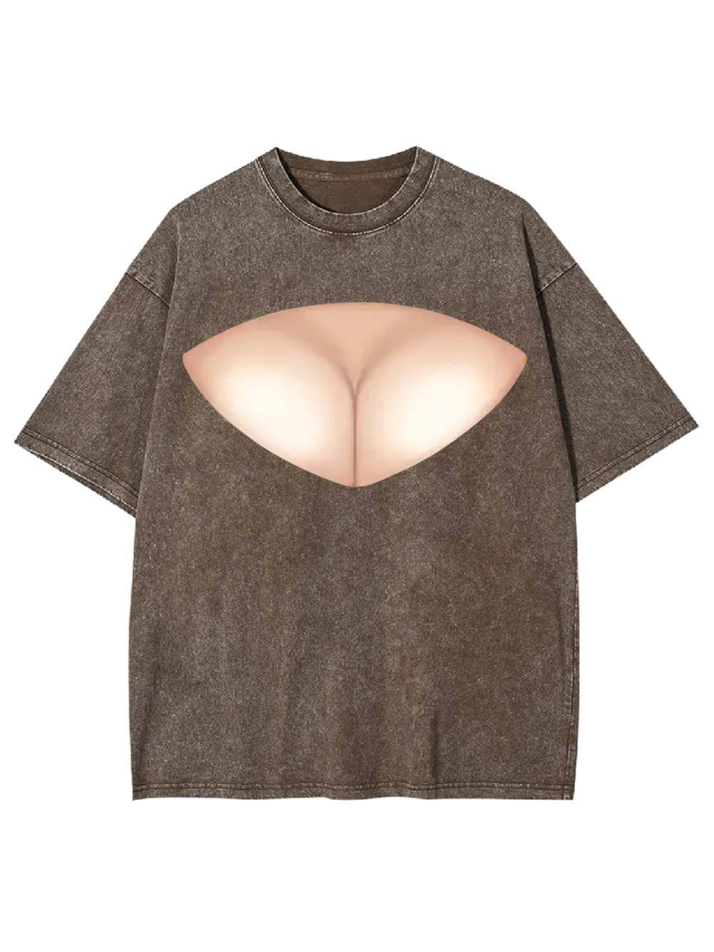 Abstract Curves Washed Tshirt