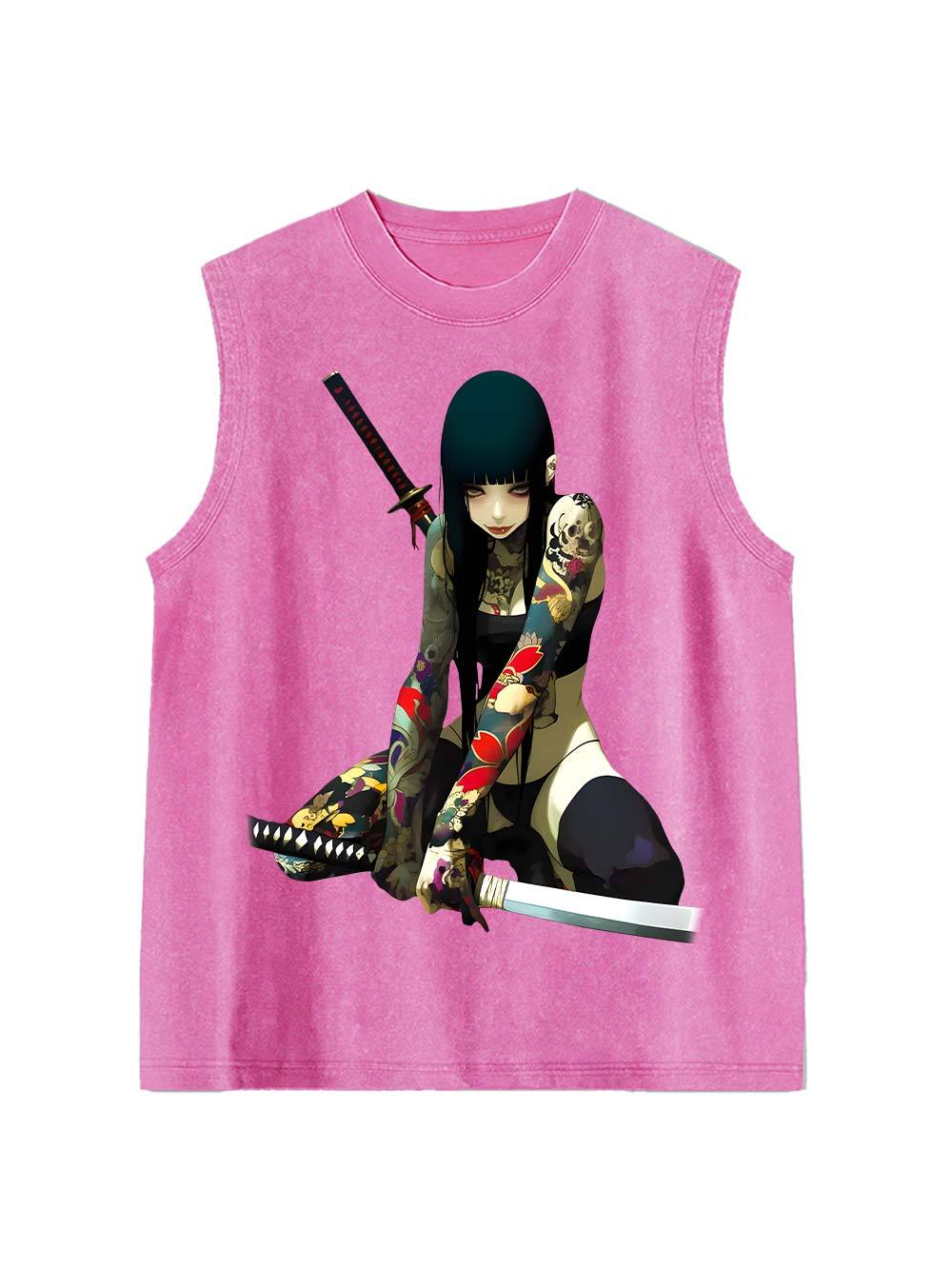 Tattooed Blade Warrior Washed Tank Top