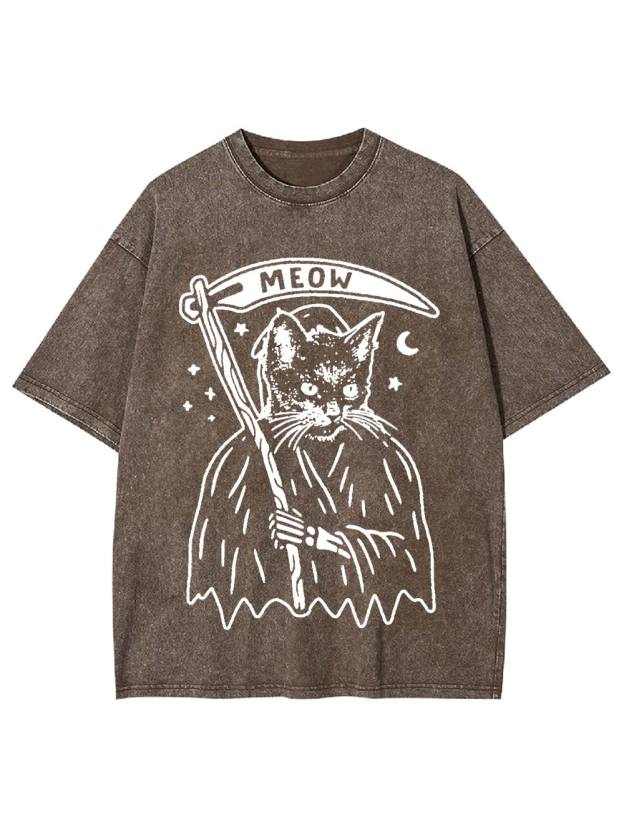 Meow Reaper Washed Tshirt