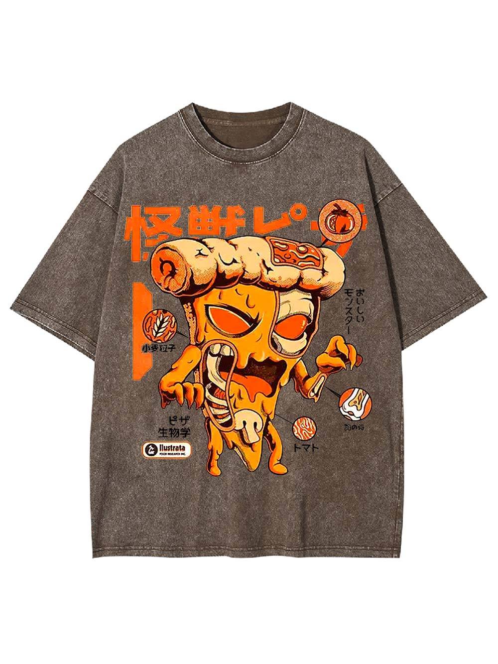 Pizza Monster Washed Tshirt