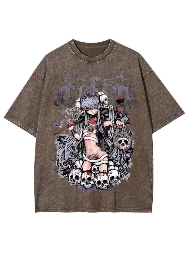 Queen of Skulls Washed Tshirt