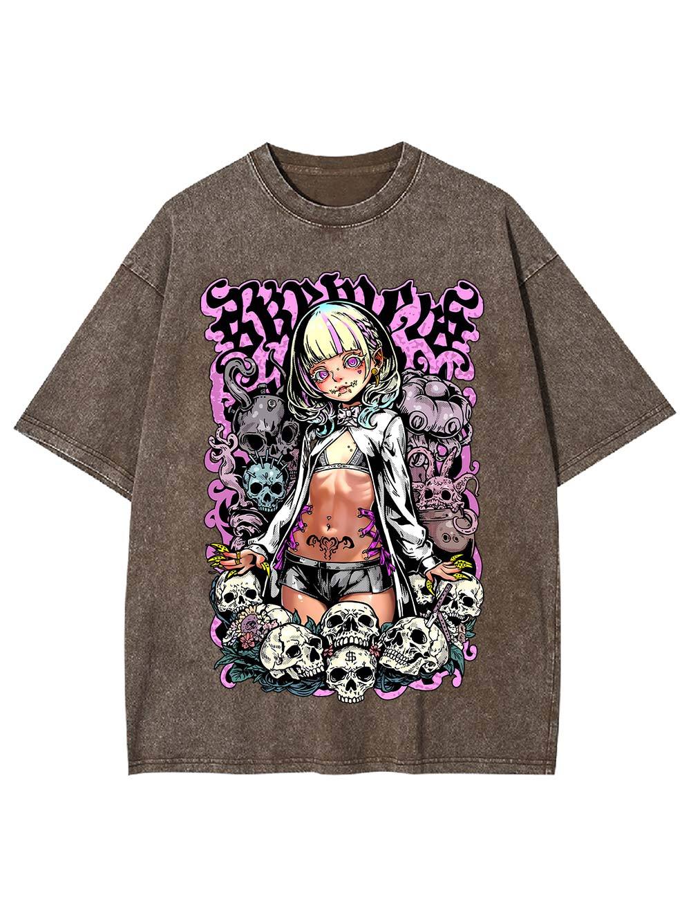 Queen of Chaos Washed Tshirt-ClassyOutlaw Sale