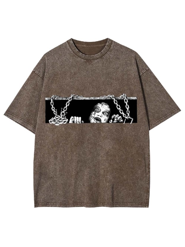 Chained Horror Washed Tshirt