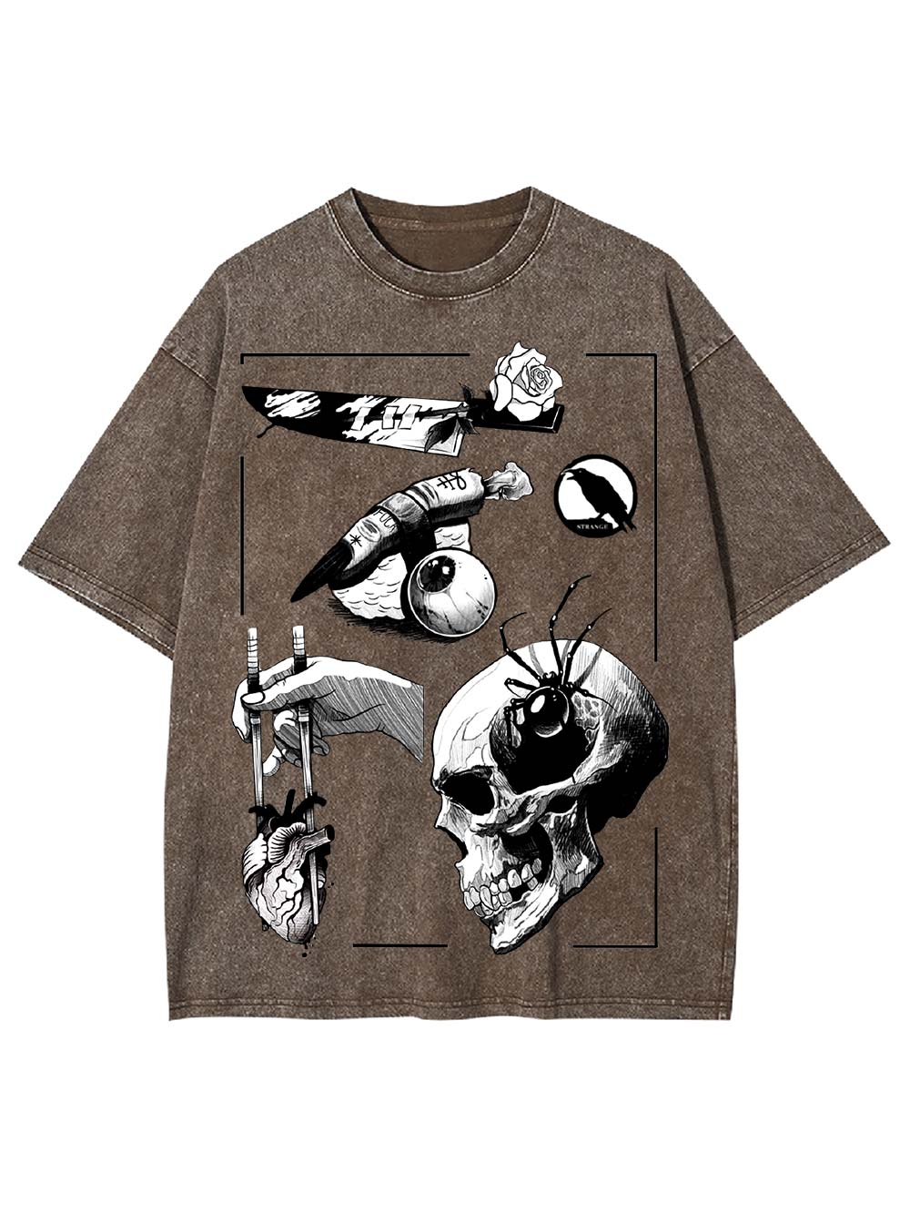 Dark Surreal Illustrations Washed Tshirt
