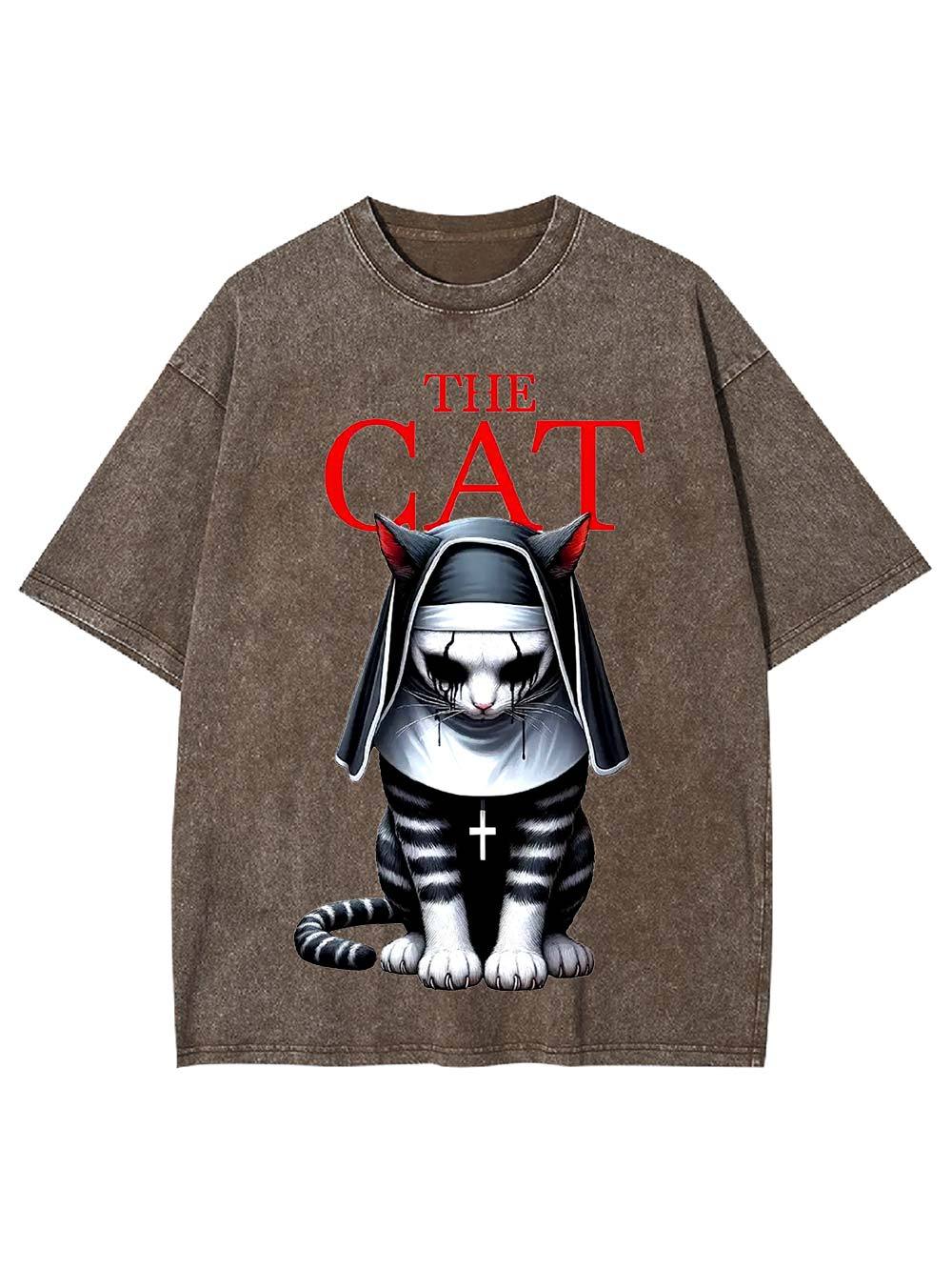 The Cat Nun Washed Tshirt