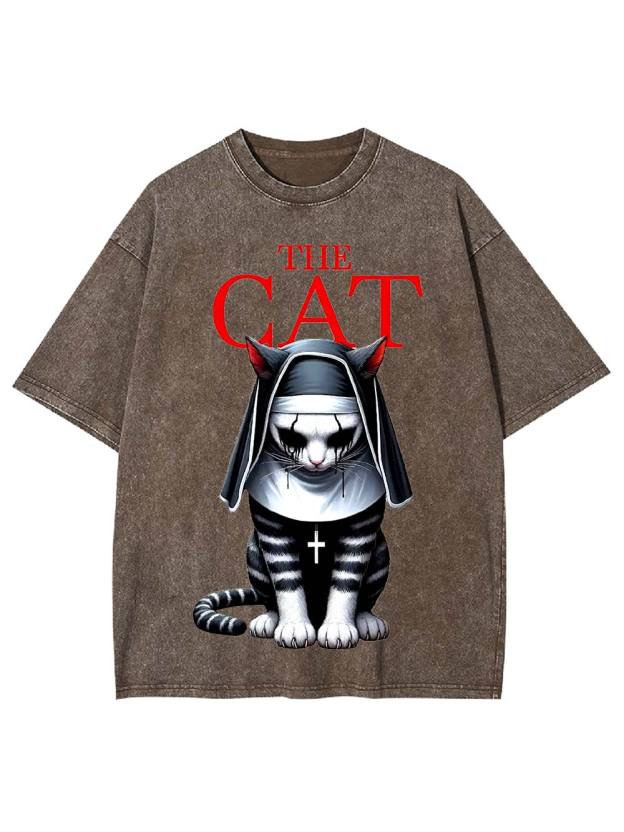 The Cat Nun Washed Tshirt