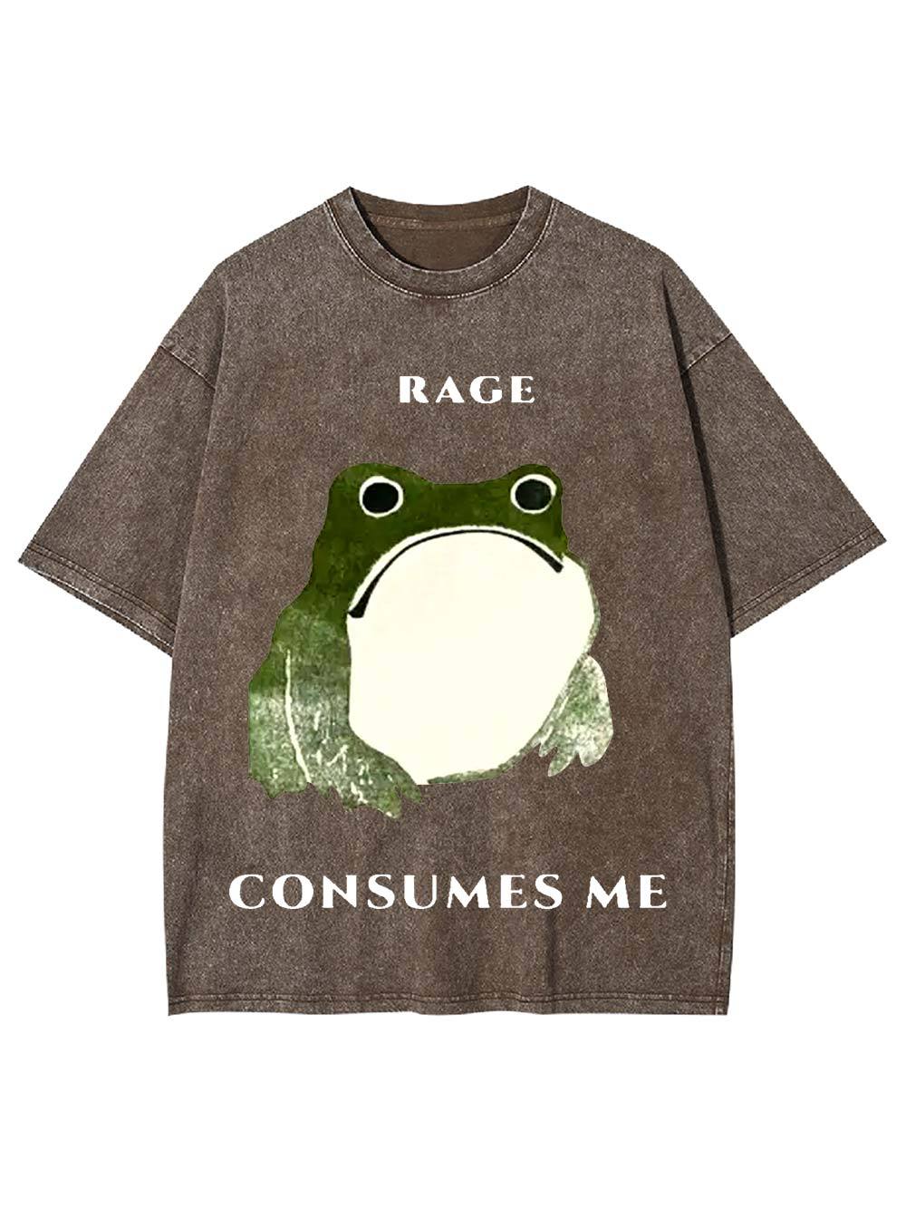 Rage Consumes Me Washed Tshirt-ClassyOutlaw Sale