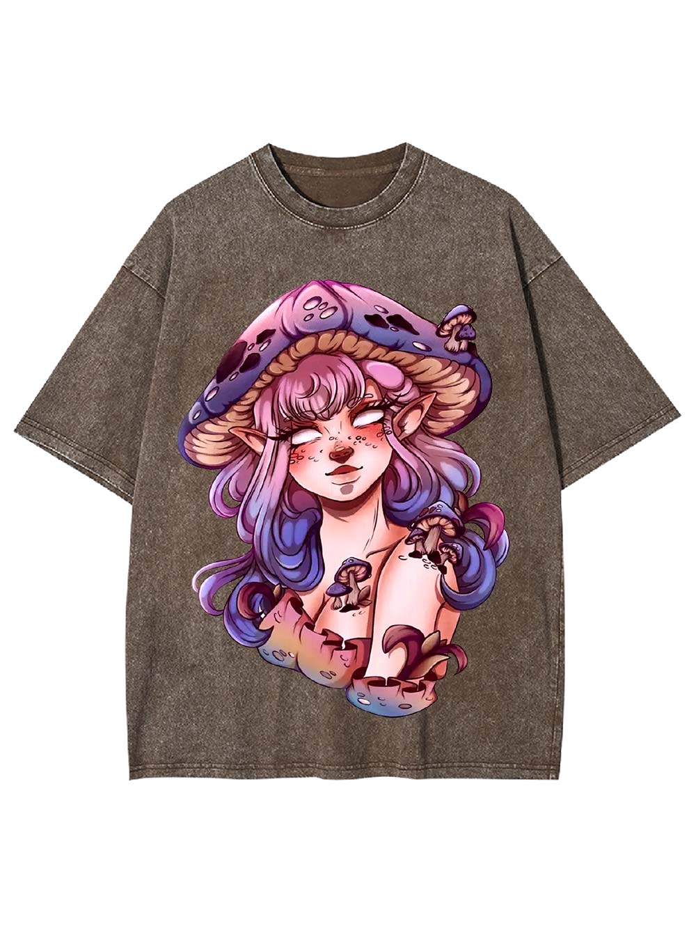 Mushroom Fairy Enchantress Washed Tshirt