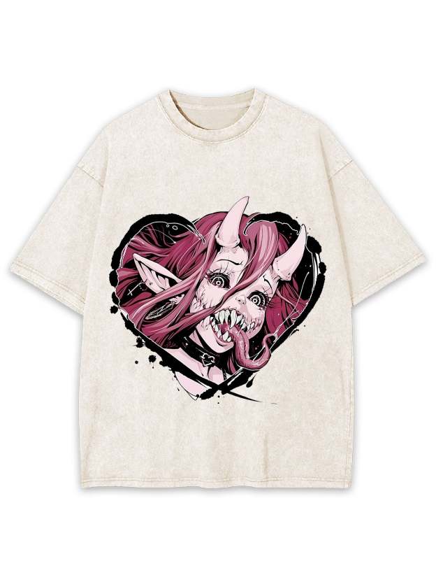 Heart Of The Demoness Washed Tshirt