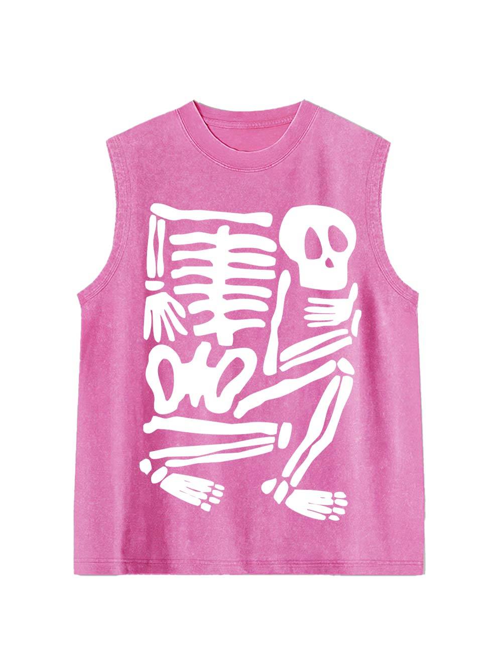 Skeleton Puzzle Washed Tank Top
