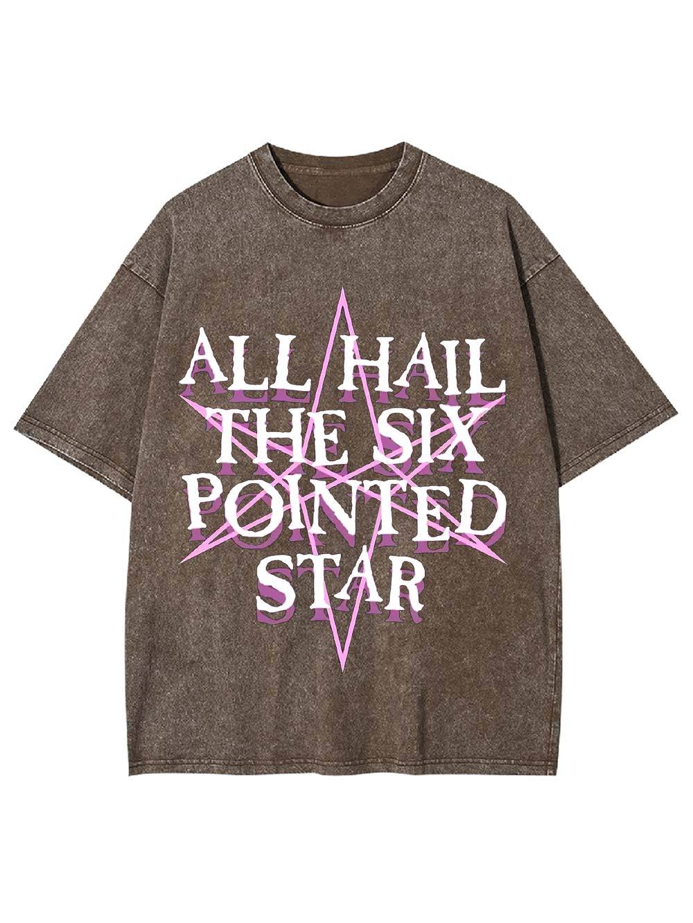 All Hail the Six-Pointed Star Washed Tshirt