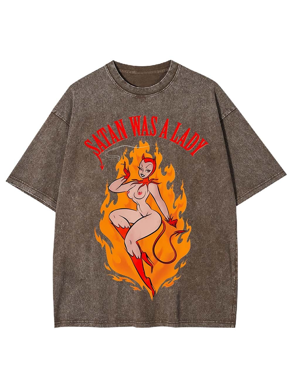 Satan Was A Lady Washed Tshirt