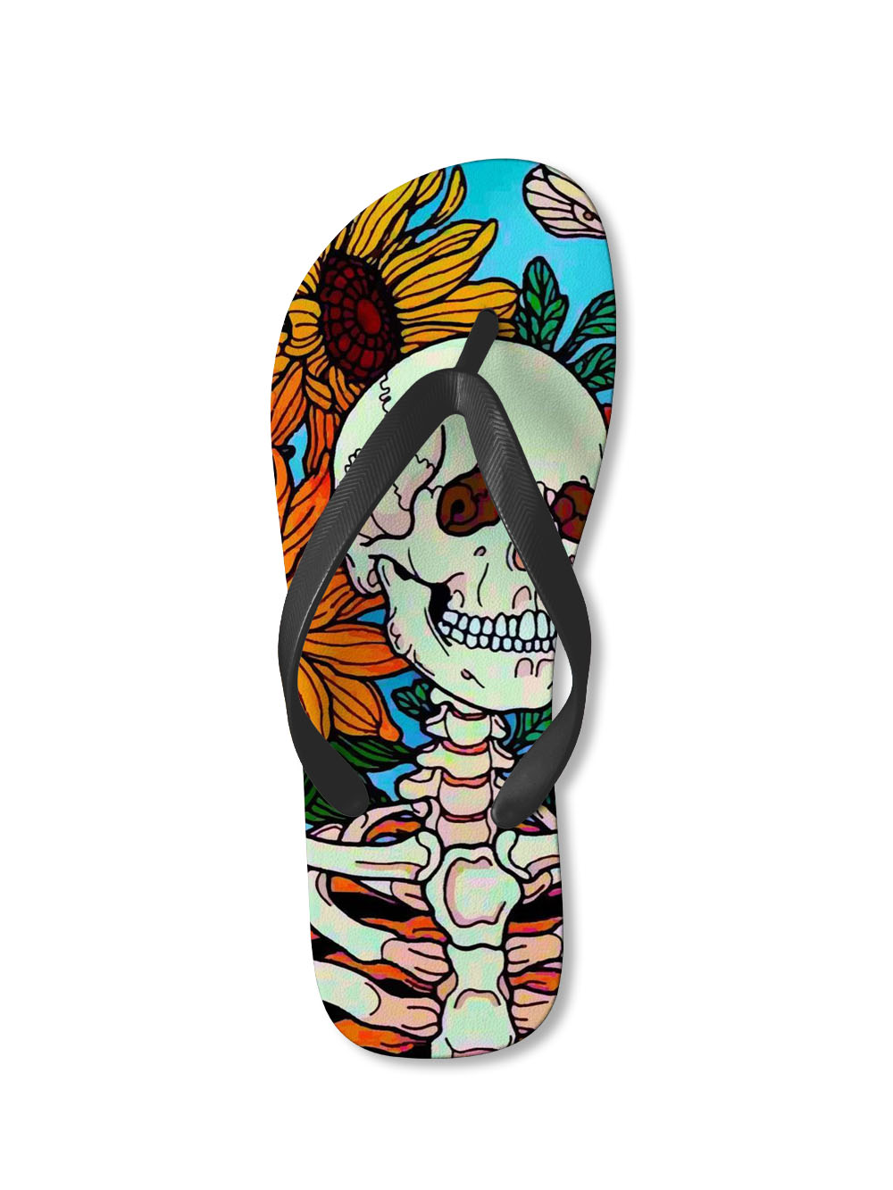 BLOOMING BONES FLIP FLOPS