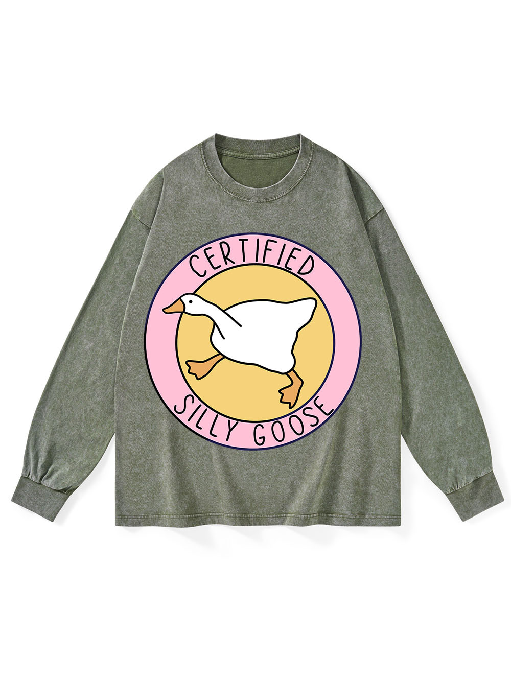 Certified Silly Goose Washed Long-Sleeve Tshirt