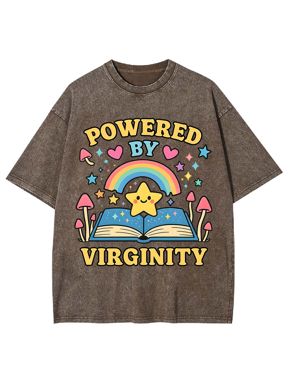 Powered By Virginity Washed Tshirt